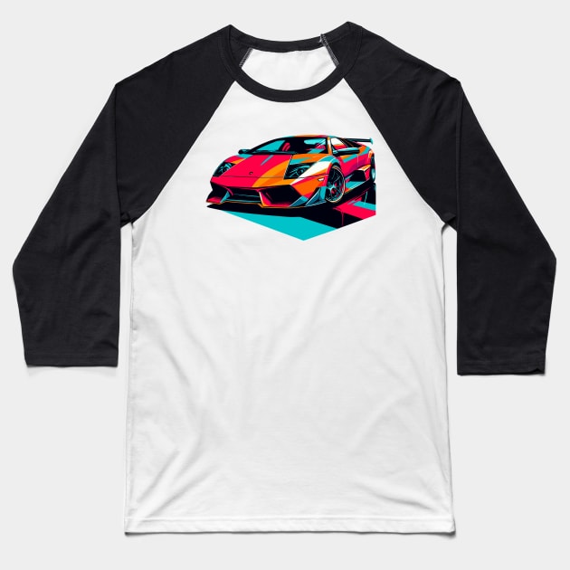 Lamborghini Murcielago Baseball T-Shirt by Vehicles-Art